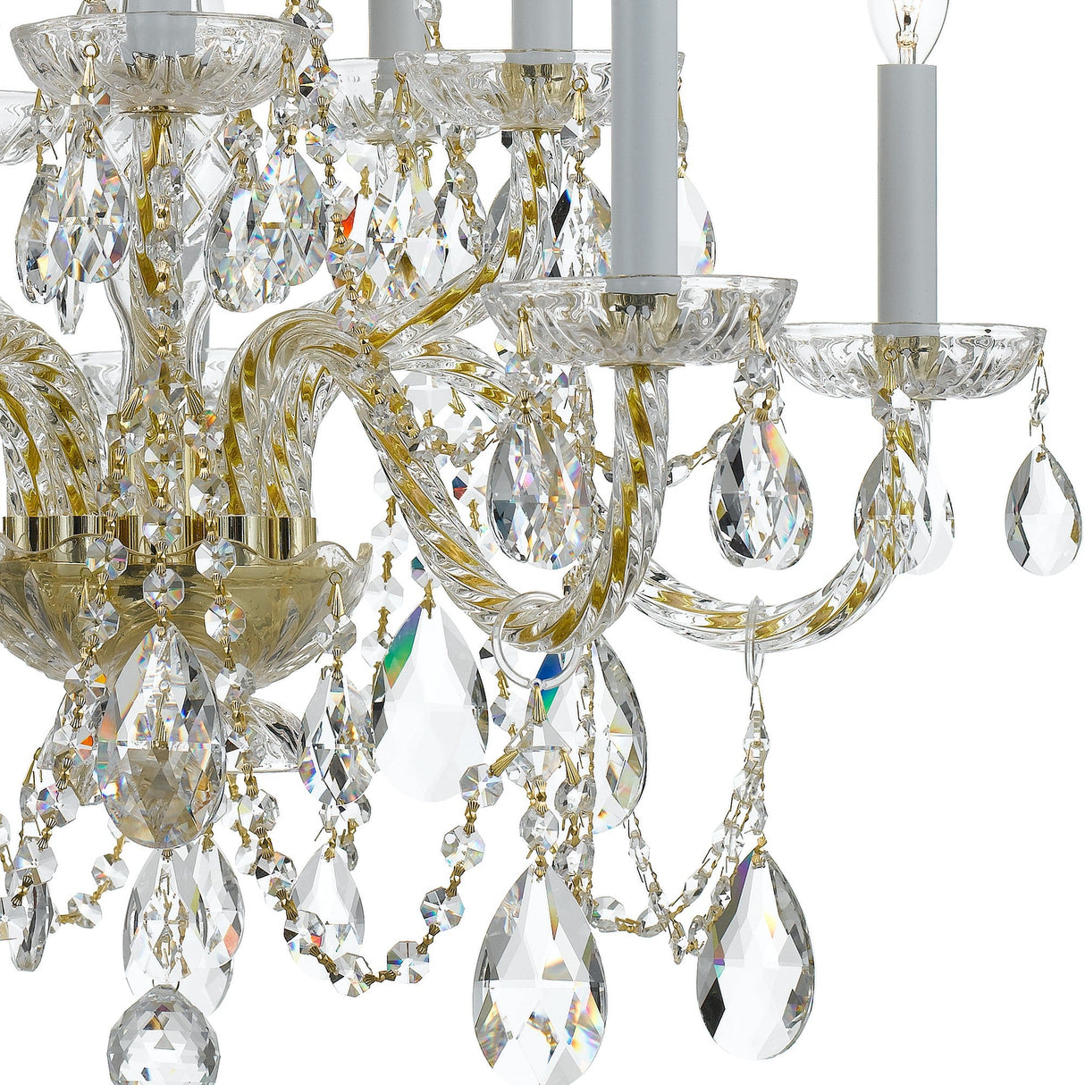 Traditional Crystal 10 Light Hand Cut Crystal Polished Chrome Chandelier 1130-CH-CL-MWP