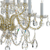 Traditional Crystal 10 Light Swarovski Strass Crystal Polished Chrome Chandelier 1130-CH-CL-S