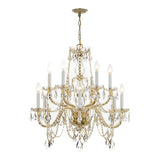 Traditional Crystal 12 Light Swarovski Strass Crystal Polished Chrome Chandelier 1135-CH-CL-S