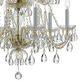 Traditional Crystal 12 Light Hand Cut Crystal Polished Chrome Chandelier 1137-CH-CL-MWP