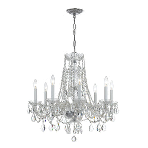 Traditional Crystal 8 Light Spectra Crystal Polished Chrome Chandelier 1138-CH-CL-SAQ