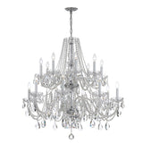 Traditional Crystal 16 Light Hand Cut Crystal Polished Chrome Chandelier 1139-CH-CL-MWP