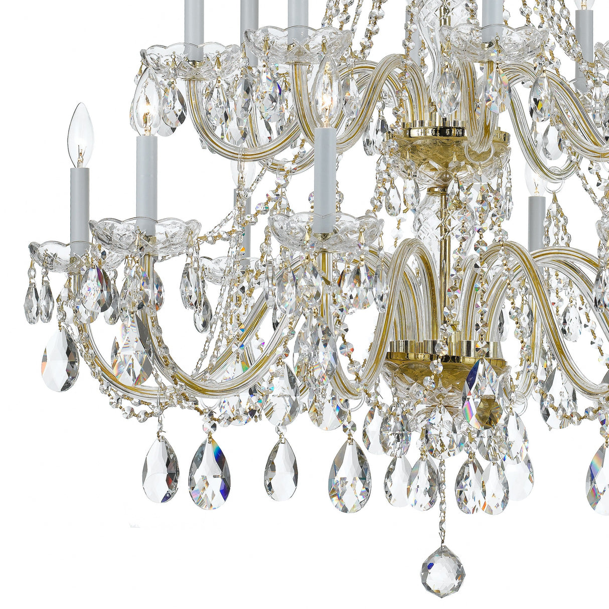 Traditional Crystal 16 Light Hand Cut Crystal Polished Chrome Chandelier 1139-CH-CL-MWP