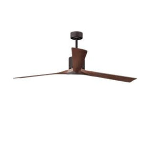 Matthews Fan NKXL-TB-WA-72 Nan XL 6-speed ceiling fan in Matte White finish with 72” solid walnut tone wood blades