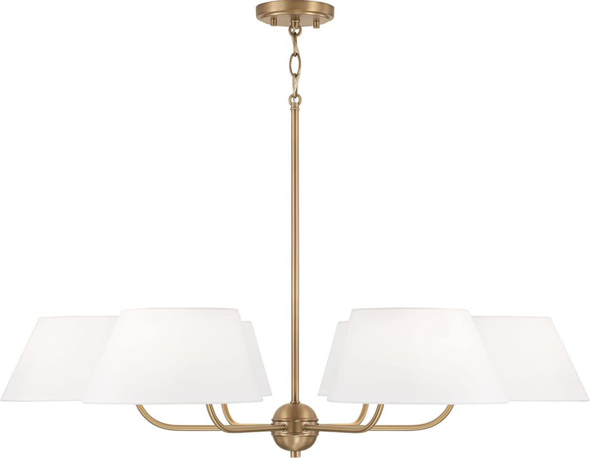 Capital Lighting 450461AD Welsley 6 Light Chandelier Aged Brass