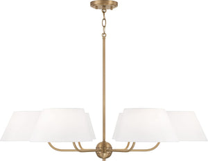 Capital Lighting 450461AD Welsley 6 Light Chandelier Aged Brass