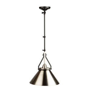 Brydon Pendant - Black and Brushed Nickel