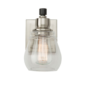 Nelson Wall Sconce - Black and Brushed Nickel