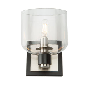 Lyndon Wall Sconce - Black and Brushed Nickel