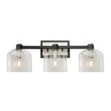 Lyndon Bathroom Vanity Light - Black and Brushed Nickel / 3-Light