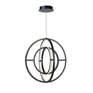 Celestial Double Orb Chandelier - Matte Black / 22.00