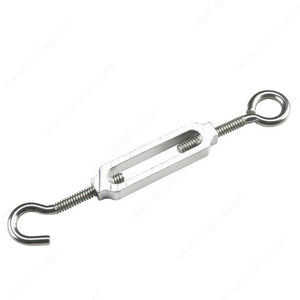 Richelieu 2022SSBC Hook-Eye Turnbuckle, Stainless Steel, 4 1/2 in, 2 7/8 in, 5 1/2 in, Stainless Steel, 3/16 in