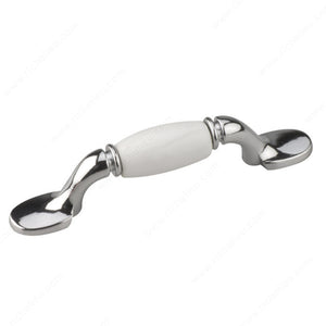 Richelieu 412C1V Eclectic Ceramic and Metal Pull - 412
