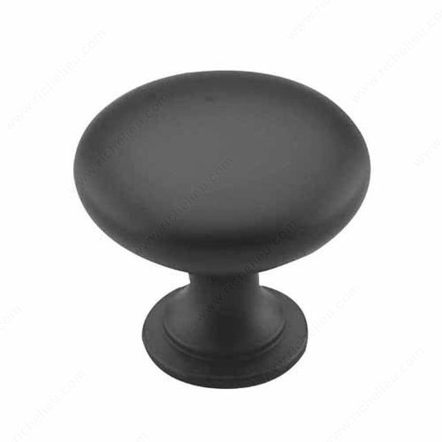 Richelieu 484MATV Traditional Metal Knob - 484S, Matte Black