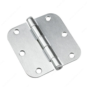 Onward 1821BCV 3-1/2" Full Mortise Butt Hinge - 5/8" Radius, Brushed Chrome, Yes