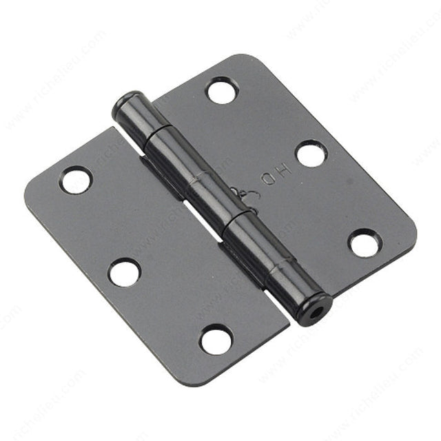 Onward 2820FBV 3" Full Mortise Butt Hinge - 1/4" Radius, Black