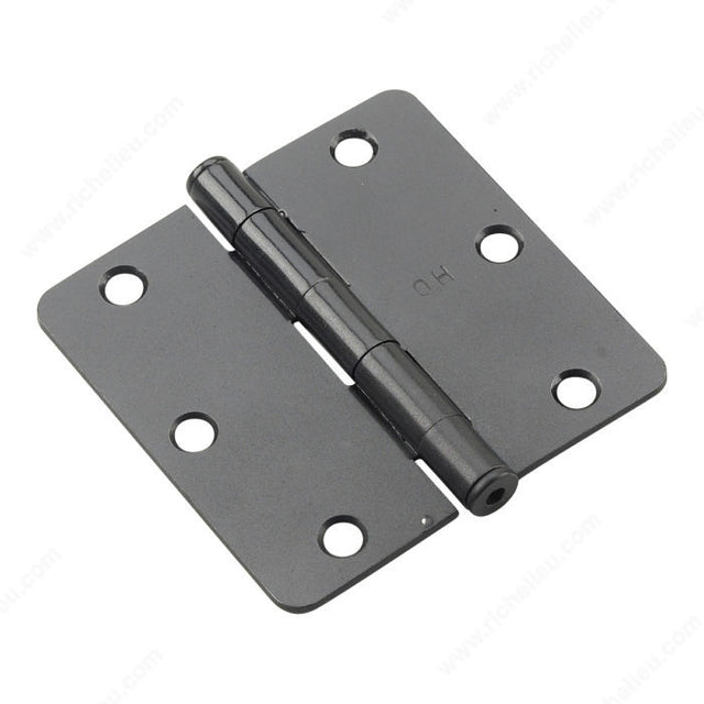 Onward 2821FBV 3-1/2" Full Mortise Butt Hinge - 1/4" Radius, Black