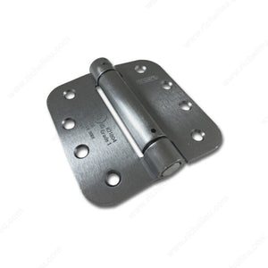 Richelieu 52822BR 4" Full Mortise Adjustable Spring Hinge, Brass, 1/4" Radius, Steel, Onward, 110 lb, UL / 1