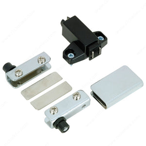 Richelieu BP8690 Pivot Hinge Set for Glass Doors Recessed Within Furniture/Cabinet, Black