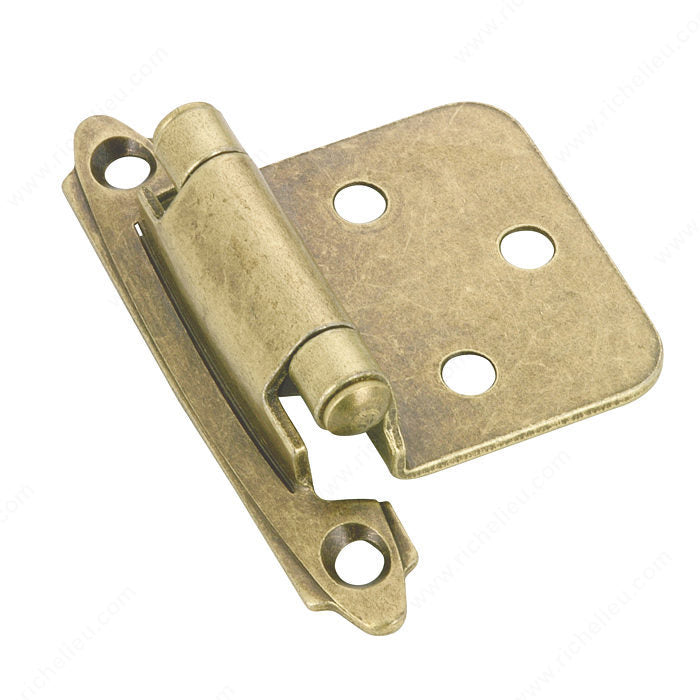Richelieu BP13440 Semi-Concealed Self-Closing Hinge - 134, Almond, 40, Included / #5 Screw