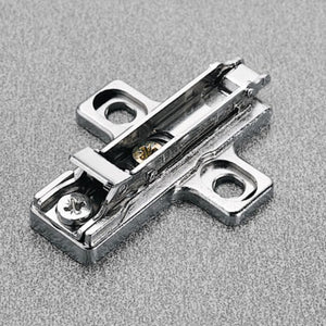 Salice H00BARGR0916 Cruciform 2 Cam - Domi Mounting Plates, Nickel, 0 mm, Pre-Mounted Euro Screws, Die-Cast Zinc