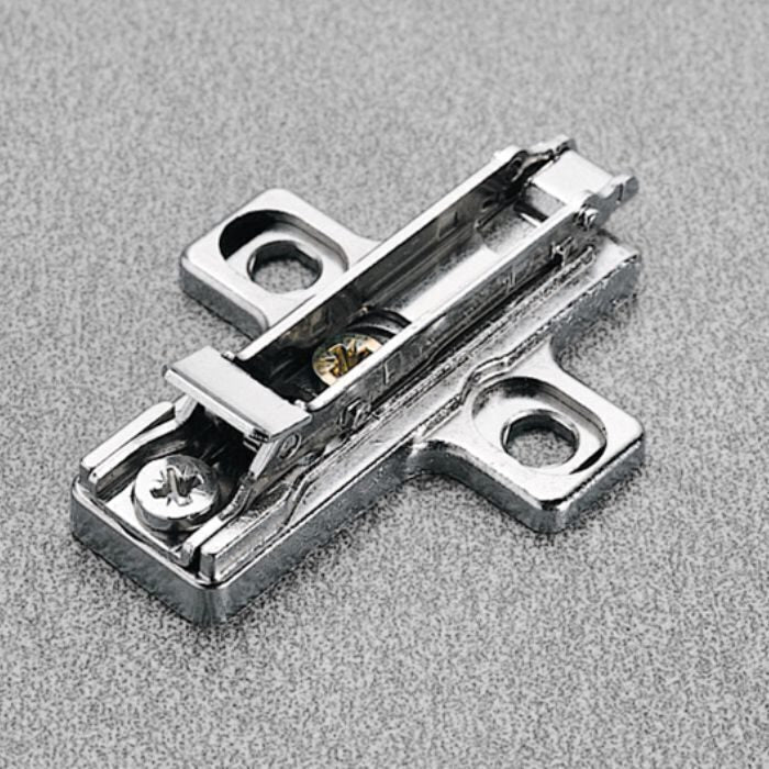 Salice H00BARGRY916 Cruciform 2 Cam - Domi Mounting Plates, Nickel, 24 mm, Pre-Mounted Euro Screws, Die-Cast Zinc