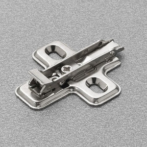 Richelieu H00BAVGM09F16 Cruciform 1 Cam - Domi Mounting Plates, 0 mm, Pre-Mounted Euro Screws, Steel