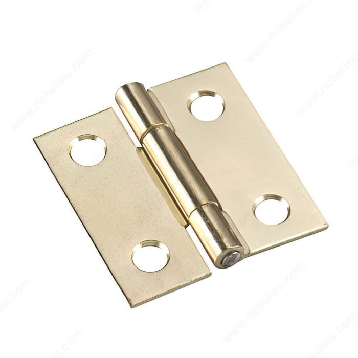 Onward 836BB 1-1/2" Narrow Butt Hinge, Brass, Press Fit (Non-Rising), Not Included