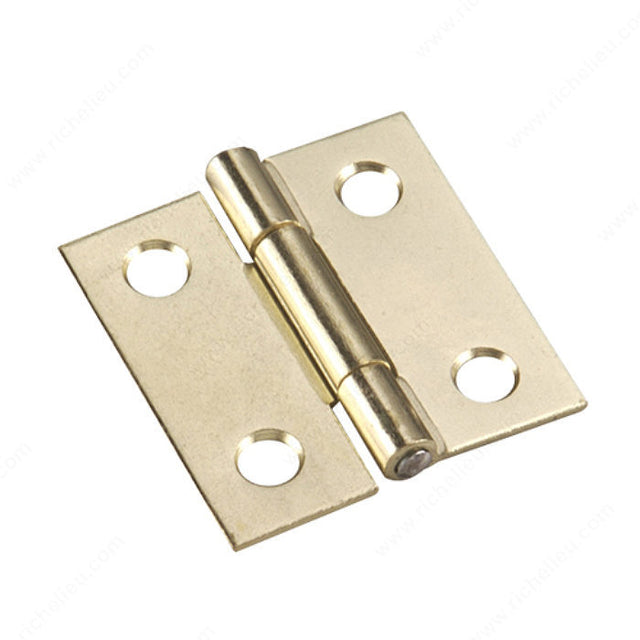 Onward 836BR 1-1/2" Narrow Butt Hinge, Brass, Press Fit (Non-Rising), Included