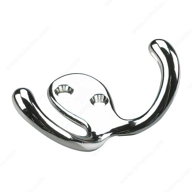Richelieu NH2235140 3 in Double Wardrobe Hook - 2235, Chrome, Nystrom