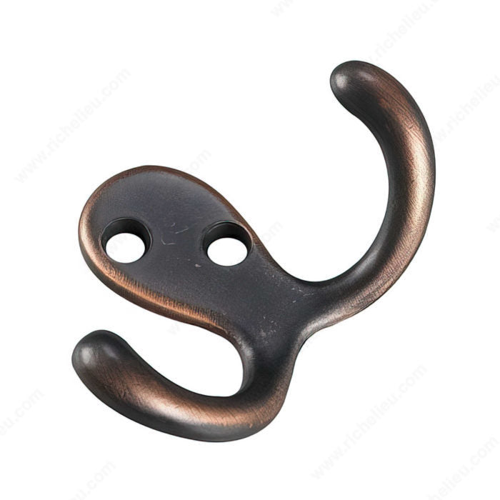 Richelieu 2235ORBR 3 in Double Wardrobe Hook - 2235, Oil-Rubbed Bronze, Onward