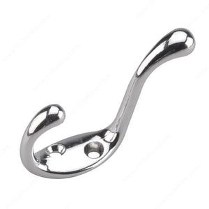 Richelieu 235CR 3-1/2 in Heavy Duty Coat Hook - 235, Chrome, Metal, Onward
