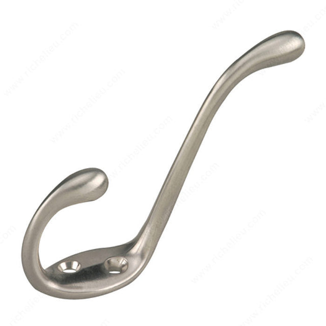 Onward 237NBR Heavy-Duty Coat Hook - 5 in (127 mm) - 237, Brushed Nickel