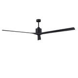 Matthews Fan NKXL-BK-BW-90 Nan XL 6-speed ceiling fan in Matte Black finish with 90” solid barn wood tone wood blades