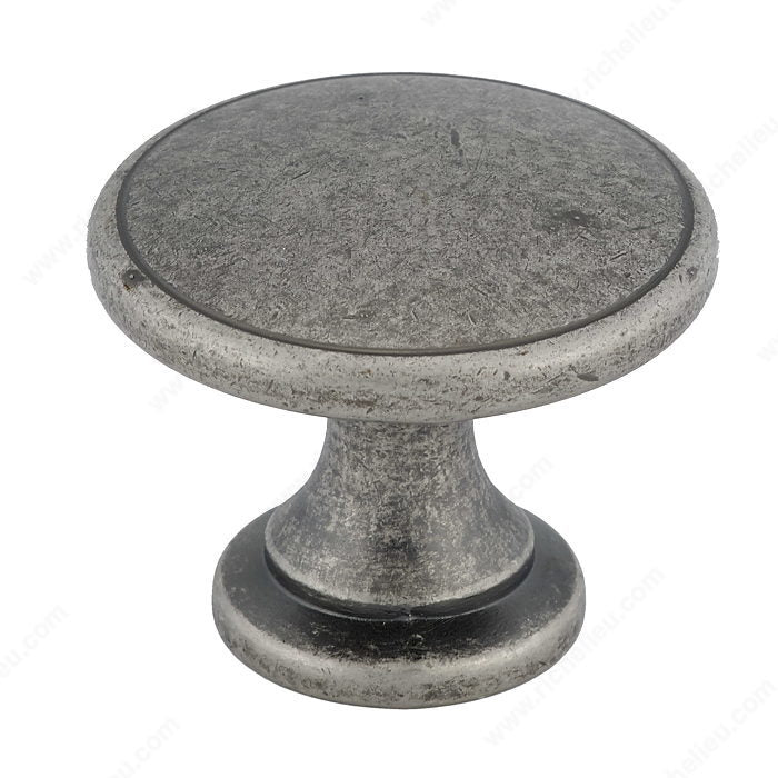Richelieu BP81224142 Traditional Metal Knob - 8122, Pewter