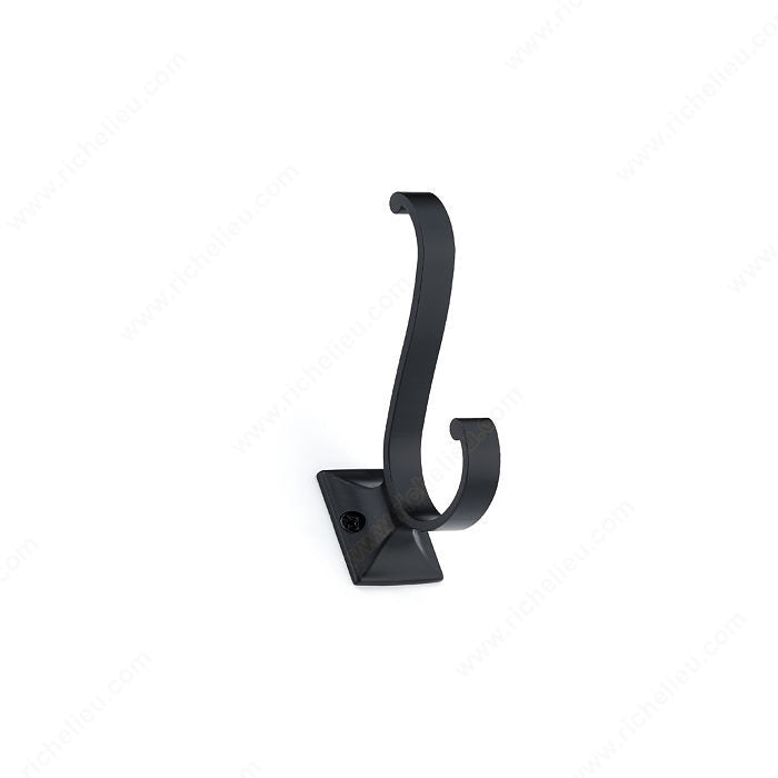 Richelieu 92429BAG Transitional Metal Hook - 924, Black Forged Iron
