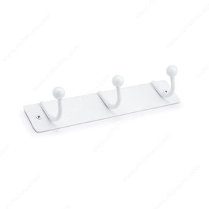 Richelieu 16125BAG Utility Hook Rack - 705, Brushed Aluminum (S), Brushed Aluminum
