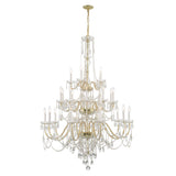 Traditional Crystal 25 Light Hand Cut Crystal Polished Chrome Chandelier 1156-CH-CL-MWP