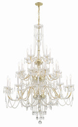 Traditional Crystal 25 Light Hand Cut Crystal Polished Chrome Chandelier 1156-CH-CL-MWP