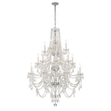 Traditional Crystal 20 Light Hand Cut Crystal Polished Chrome Chandelier 1157-CH-CL-MWP