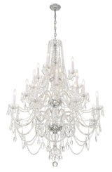 Traditional Crystal 20 Light Hand Cut Crystal Polished Chrome Chandelier 1157-CH-CL-MWP