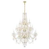 Traditional Crystal 20 Light Hand Cut Crystal Polished Chrome Chandelier 1157-CH-CL-MWP