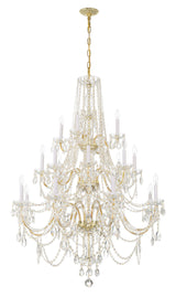 Traditional Crystal 20 Light Hand Cut Crystal Polished Chrome Chandelier 1157-CH-CL-MWP