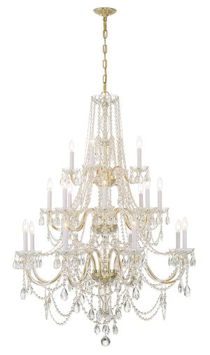 Traditional Crystal 20 Light Hand Cut Crystal Polished Chrome Chandelier 1157-CH-CL-MWP