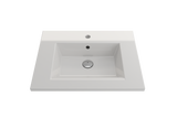 BOCCHI 1161-001-0126 Ravenna Wall-Mounted Sink Fireclay 24.5 in. 1-Hole with Overflow in White