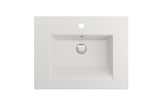 BOCCHI 1161-002-0126 Ravenna Wall-Mounted Sink Fireclay 24.5 in. 1-Hole with Overflow in Matte White