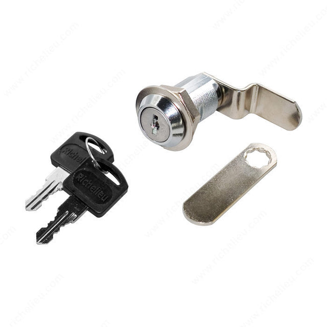 Richelieu BP140102090 Cam Lock for Panel Thickness to 29/32 (23 mm), Black, Keyed Alike #1 / D20, 3/8 in