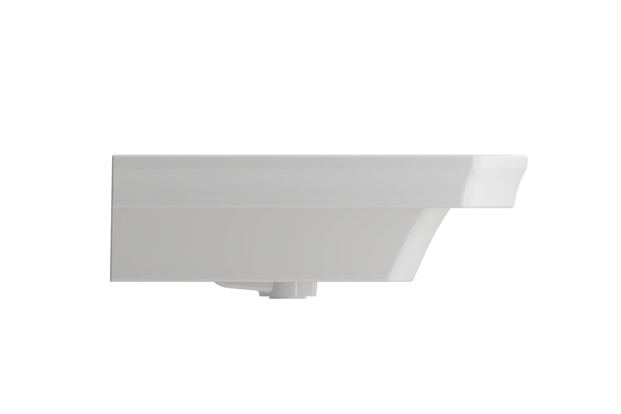 BOCCHI 1168-001-0127 Lavita Wall-Mounted Console Sink Fireclay 40 in. 3-Hole with Overflow in White