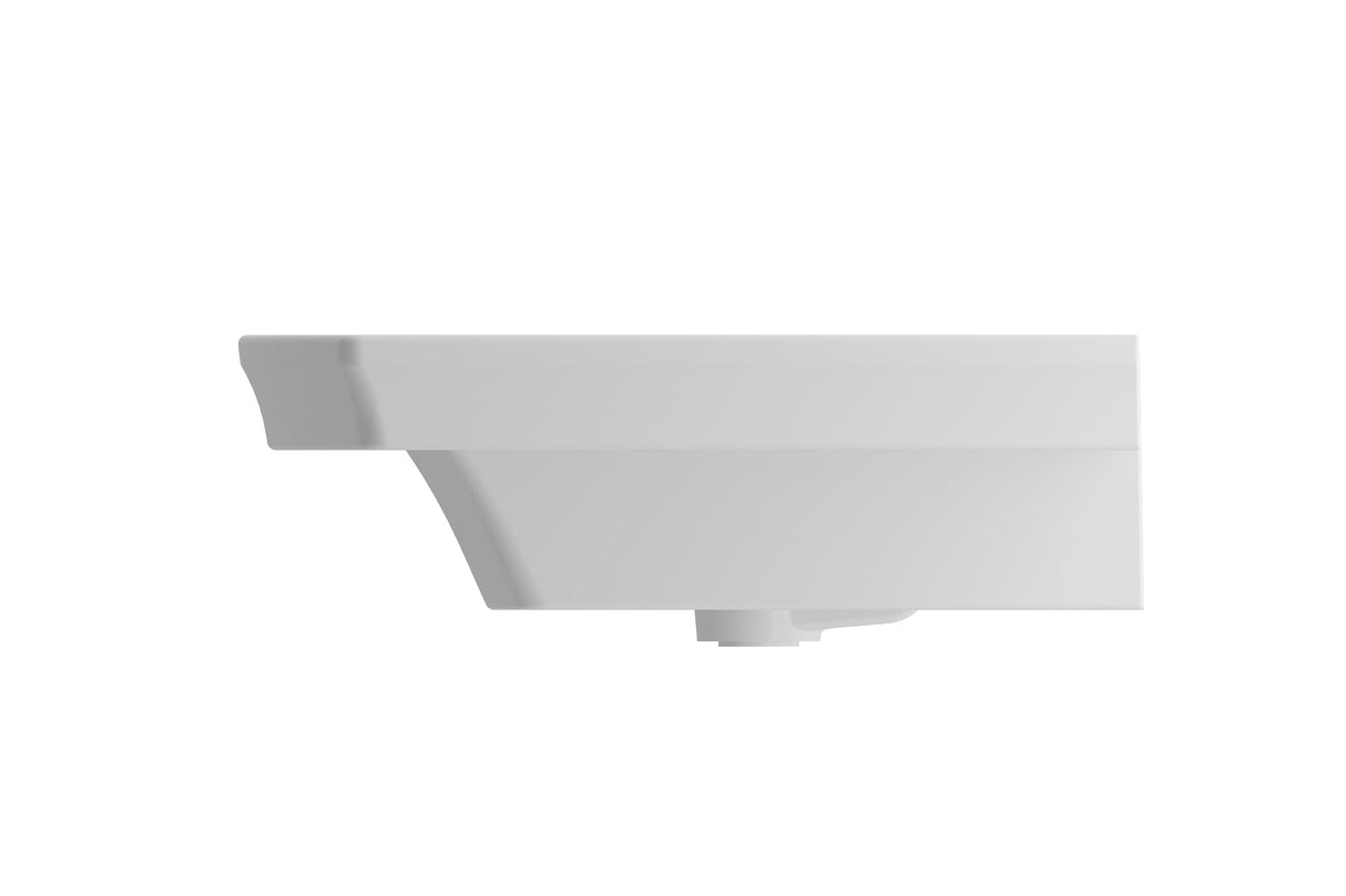 BOCCHI 1168-002-0127 Lavita Wall-Mounted Console Sink Fireclay 40 in. 3-Hole with Overflow in Matte White