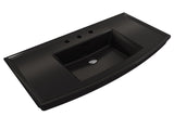 BOCCHI 1168-004-0127 Lavita Wall-Mounted Console Sink Fireclay 40 in. 3-Hole with Overflow in Matte Black